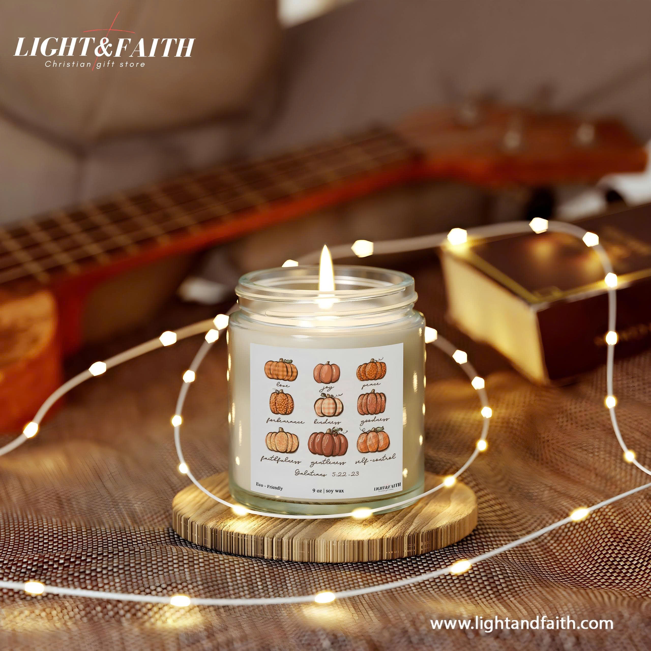 Christian Jesus Candle, Galatians 5:22-23 Candle, Gifts For Autumn, Christmas Gifts CDLAF16